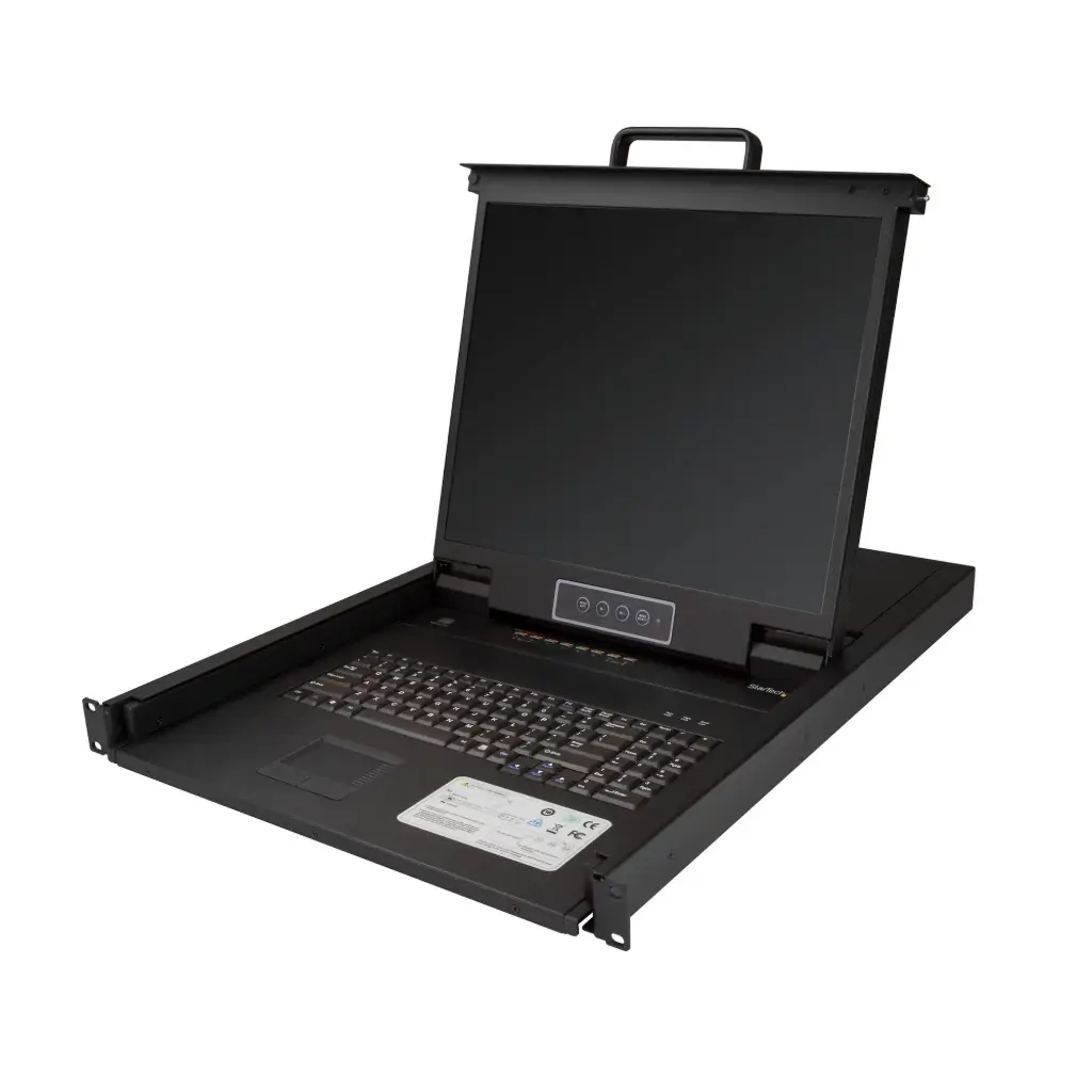 Consola para Armario Rack con KVM de 8 Puertos VGA y Pantalla LCD de 19 Pulgadas - 1U - 8 Ordenador(es) Ref.RKCONS1908K