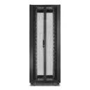 Go Rack, 42U, Black, With Perforated door, Roof, Castors, 4 Brackets, Side Panel, and Bottom, 2100H x 800W x 1000D mm