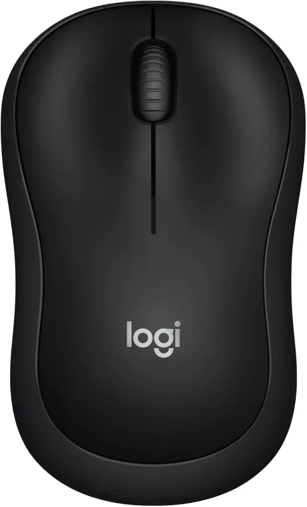 Logitech M220 Wireless Mouse, Silent Buttons, 2.4 GHz with USB Mini Receiver, 1000 DPI Optical Tracking, 18-Month Battery Life, Ambidextrous PC / Mac / Laptop - Noir
