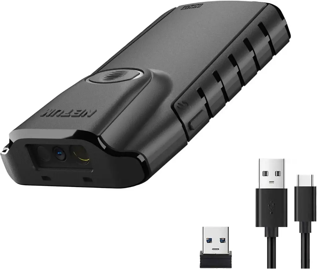 NETUM E800 2D Bluetooth Barcode Scanner, 3-in-1 Small Portable