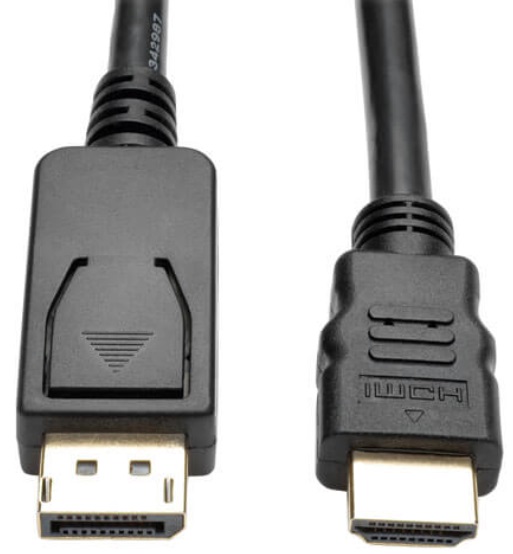 1.8 m P582-006-V2 DisplayPort 1.2 to HDMI Adapter Cable (DP with Latches to HDMI M/M), 4K, 6 ft. (1.8 m)