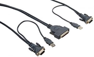BELKIN 6 ft. OmniView ENTERPRISE Series Dual-Port KVM Cable, USB F1D9401-06