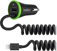 BELKIN CAR CHARGER + USB PORT FOR IPHONE/IPAD