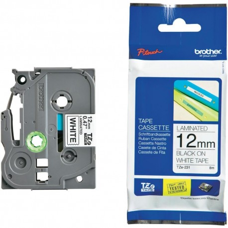 BROTHER 12mm B/W TAPE CASSETTE 