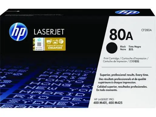 HP 80A Black Toner - CF280A ~2700 pages